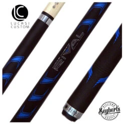 Lucasi Rival Black/Metallic Blue Pool Cue - LHRV21
