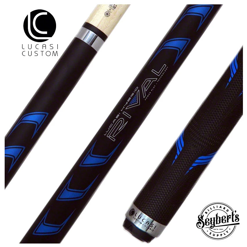 Lucasi Rival Black/Metallic Blue Pool Cue - LHRV21 1 Lucasi Rival Black/Metallic Blue Pool Cue - LHRV21