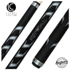 Lucasi Rival Black/Metallic Silver Pool Cue - LHRV22