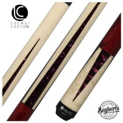 Lucasi Zero Flexpoint Natural Birdseye Maple With Purple Crush Inlays And Purple Birdseye Wrapless Pool Cue - LZC17