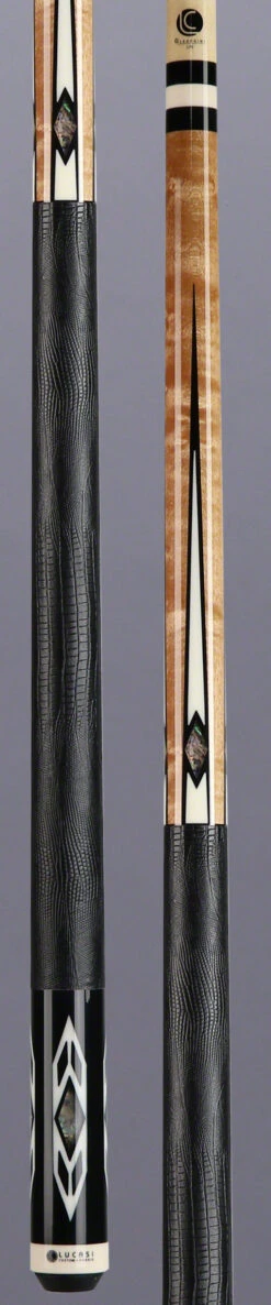 Lucasi Zero Flexpoint Antique Stained Birdseye Maple With Abalone Inlays And Lizard Embossed Black Leather Wrap Pool Cue - LZC24 7 Lucasi Zero Flexpoint Antique Stained Birdseye Maple With Abalone Inlays And Lizard Embossed Black Leather Wrap Pool Cue - LZC24 -Seyberts Sale Store lzc24 double bbaba6c5 4747 4224 bfe3 ec6416949425