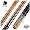 Lucasi Zero Flexpoint Antique Stained Birdseye Maple With Cocobolo Inlays And Embossed Black Snakeskin Wrap Pool Cue - LZC31