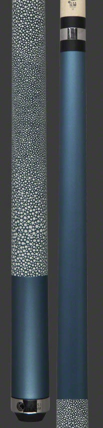 Lucasi Zero Flexpoint Matte Metallic Cobalt Blue With White And Blue Stingray Embossed Leather Pool Cue - LZC8 3 Lucasi Zero Flexpoint Matte Metallic Cobalt Blue With White And Blue Stingray Embossed Leather Pool Cue - LZC8 - Image 3