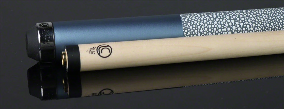 Lucasi Zero Flexpoint Matte Metallic Cobalt Blue With White And Blue Stingray Embossed Leather Pool Cue - LZC8 6 Lucasi Zero Flexpoint Matte Metallic Cobalt Blue With White And Blue Stingray Embossed Leather Pool Cue - LZC8 - Image 6