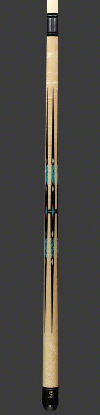 McDermott H Series Birdseye Maple Forearm With Black/Turquoise/Pewter/Red Points Pool Cue - H1050 4 McDermott H Series Birdseye Maple Forearm With Black/Turquoise/Pewter/Red Points Pool Cue - H1050 - Image 4