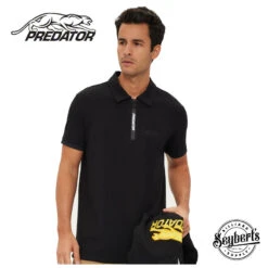 Predator Black Cat Polo W/ Zipper