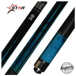 Star Black And Blue 6 Point Cue - S74