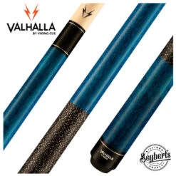 Valhalla Series VA113 Blue Pool Cue With Linen Wrap
