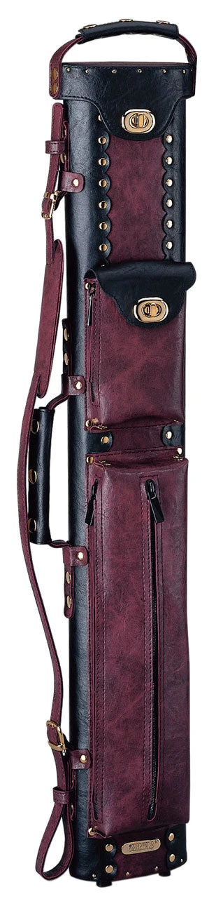 Instroke Vinyl Cowboy Black/Burgundy 2x3 Pool Cue Case - VC23BB 2 Instroke Vinyl Cowboy Black/Burgundy 2x3 Pool Cue Case - VC23BB - Image 2