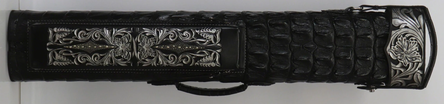 Volturi Custom Hornback Croc Black 4x8 Hard Pool Cue Case - VCBKHC4X8 5 Volturi Custom Hornback Croc Black 4x8 Hard Pool Cue Case - VCBKHC4X8 - Image 5