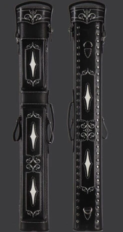 Volturi Custom Brogue Black 2x4 Hard Pool Cue Case - VCBS2x4BLKBLK -Seyberts Sale Store vcbsblkblk fb