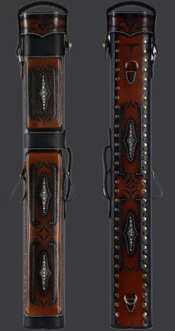 Volturi Custom Brogue Tan 2x4 Hard Pool Cue Case - VCBS2x4TANBLK -Seyberts Sale Store vcbstanblk fb