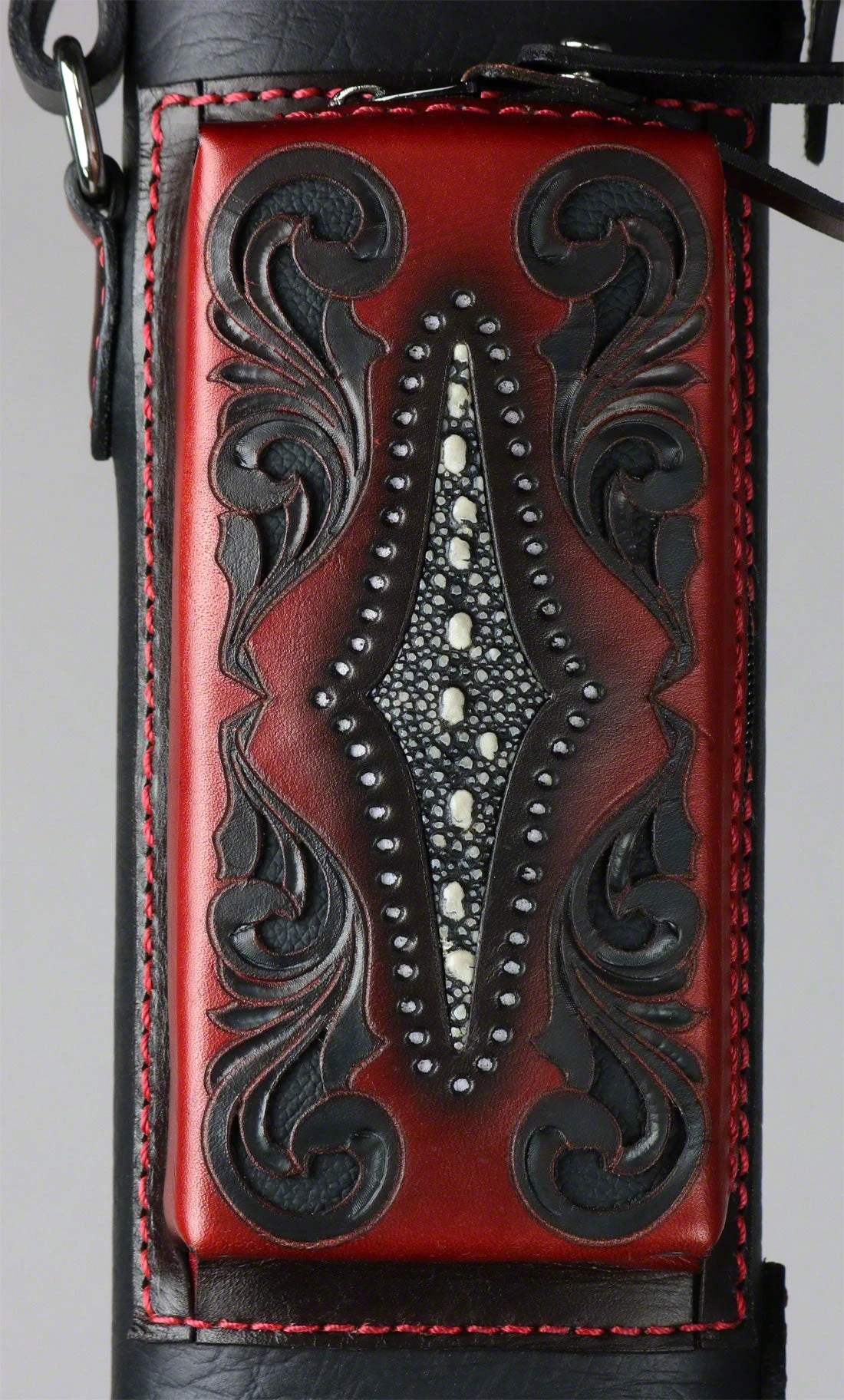 Volturi Custom Venice Black/Red 3x6 Hard Pool Cue Case - VCVS3x6BLKRED 3 Volturi Custom Venice Black/Red 3x6 Hard Pool Cue Case - VCVS3x6BLKRED - Image 3