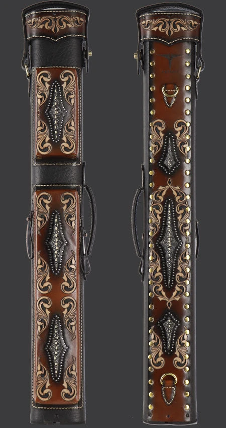 Volturi Custom Venice Black/Tan 2x4 Hard Pool Cue Case - VCVS2x4BLKTAN 2 Volturi Custom Venice Black/Tan 2x4 Hard Pool Cue Case - VCVS2x4BLKTAN - Image 2