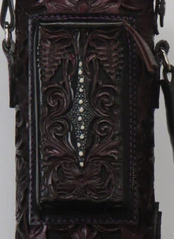 Volturi Custom Hanging Gardens Purple 4x8 Hard Pool Cue Case - VCHG4X8PUR -Seyberts Sale Store volpurpflowrbs1